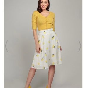 NWT Collectif x ModCloth Ornella Lemons Skirt Sz 8
